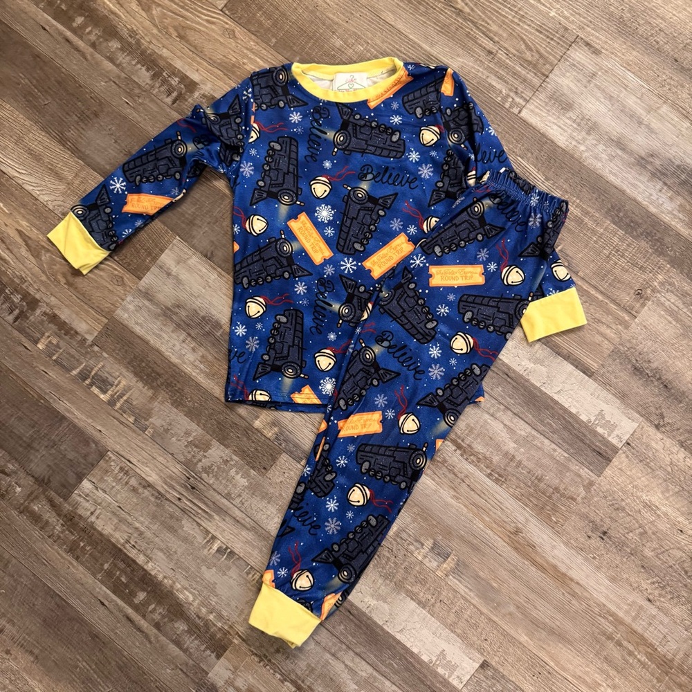 Adee Bug Boutique Polar Express Christmas Pajama Set Size 7